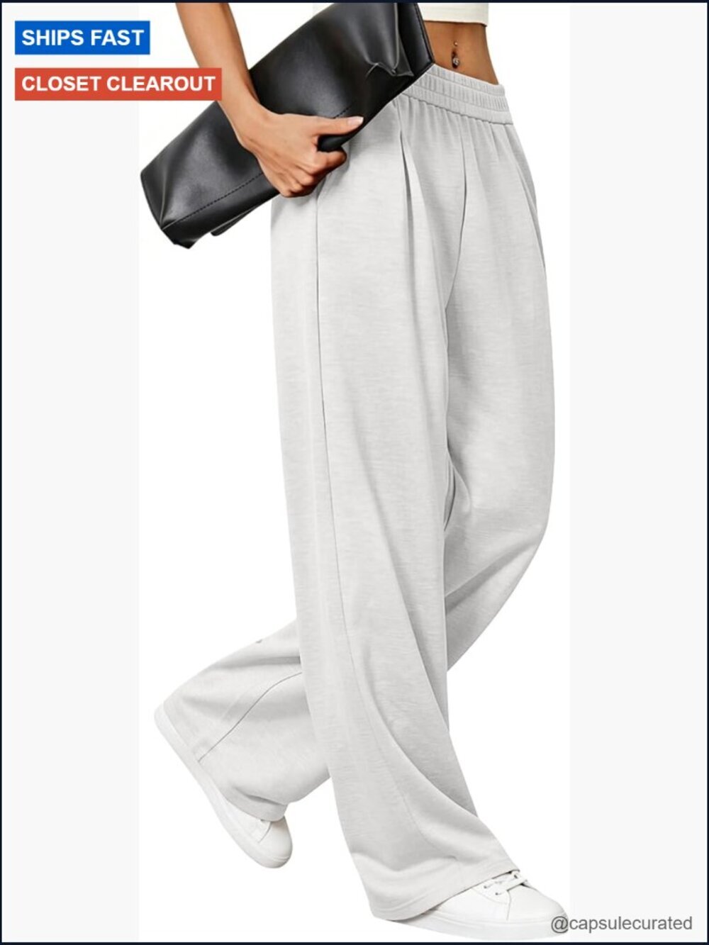 High Waist Wide Leg Palazzo Pants with Pockets - Travel Lounge